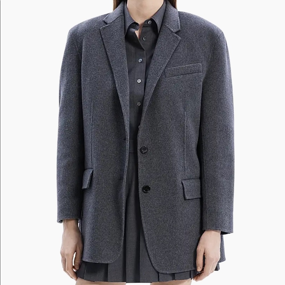 Theory Oversized Tailor Jacket Blazer in Luxe New Divide